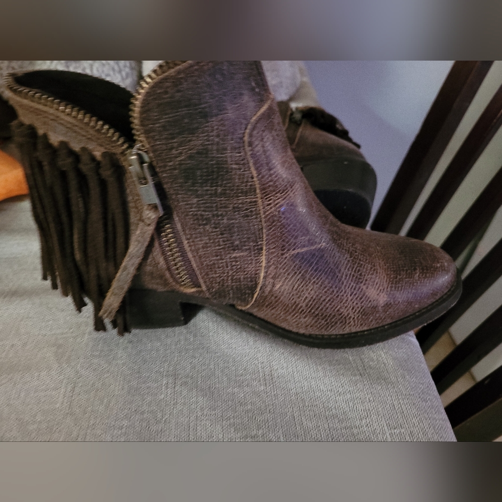 Corral fringe bootie